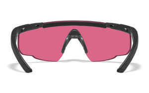 WileyX Saber Advanced Schießbrille, Rahmen: Matt Schwarz, Glas: Magenta