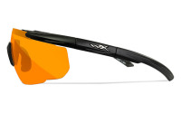 WileyX SABER ADVANCED Schutzbrillen Set. Gestell: Matt Schwarz Gläser: Grau/Klar/Helles Orange
