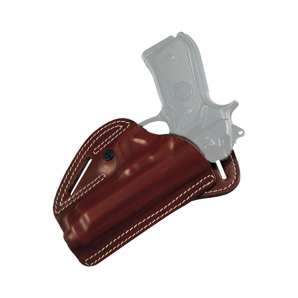 Open top leater small of back holster box