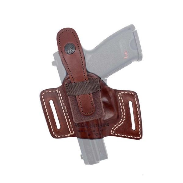 VEGA RH LEATHER BROWN OWB HOLSTER THUMB SNAP FOR COLT FULL SIZE 1911 GOVERNMENT 