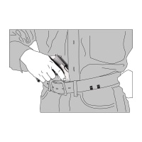 Innenbundholster aus Wildleder, mit J-Haken-Clip Beretta 90 