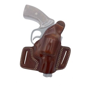 Uncovered full barrel holster with quick release...