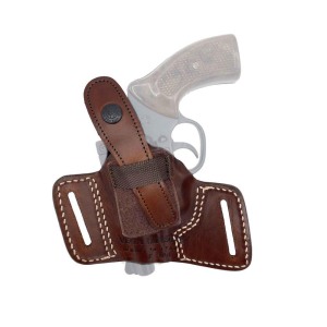 Uncovered full barrel holster with quick release...