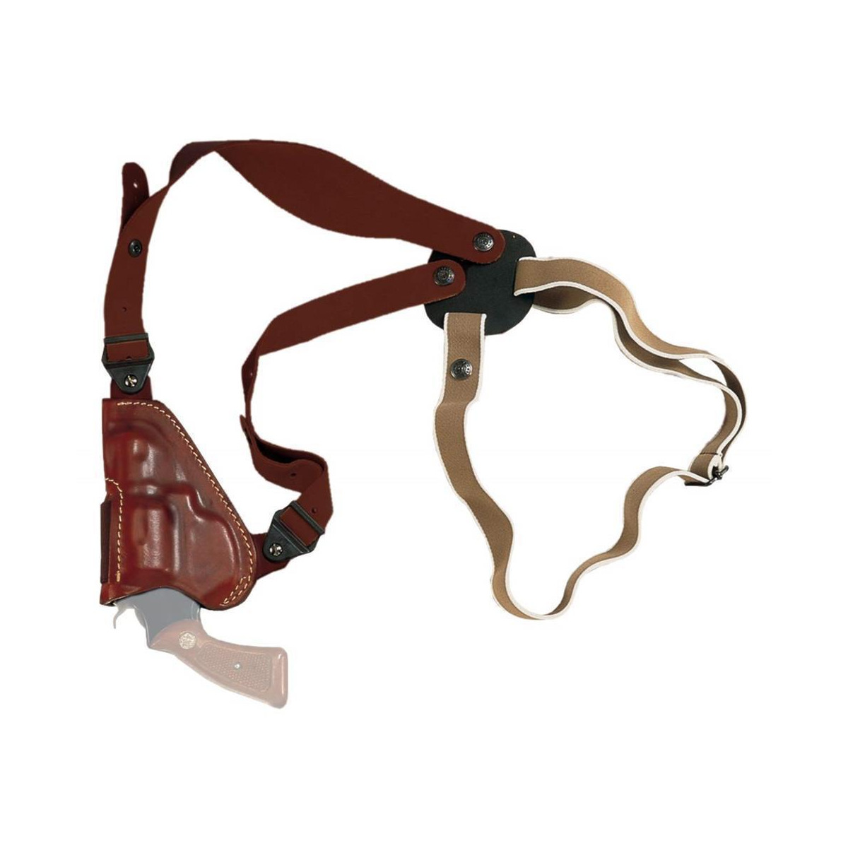 Vertical molded leather shoulder holster box