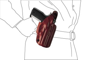 Quick release holster with three carrying positions...