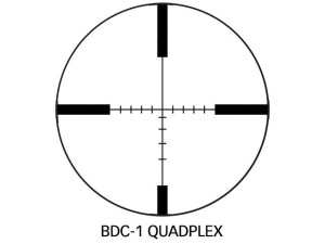 WHISKEY3 Riflescope 4-12x50 with BDC-1 Quadplex reticle