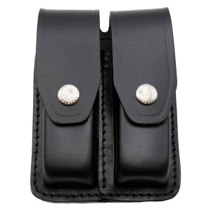 Double leather mag pouch Double row (9mm,10mm Auto,.40...