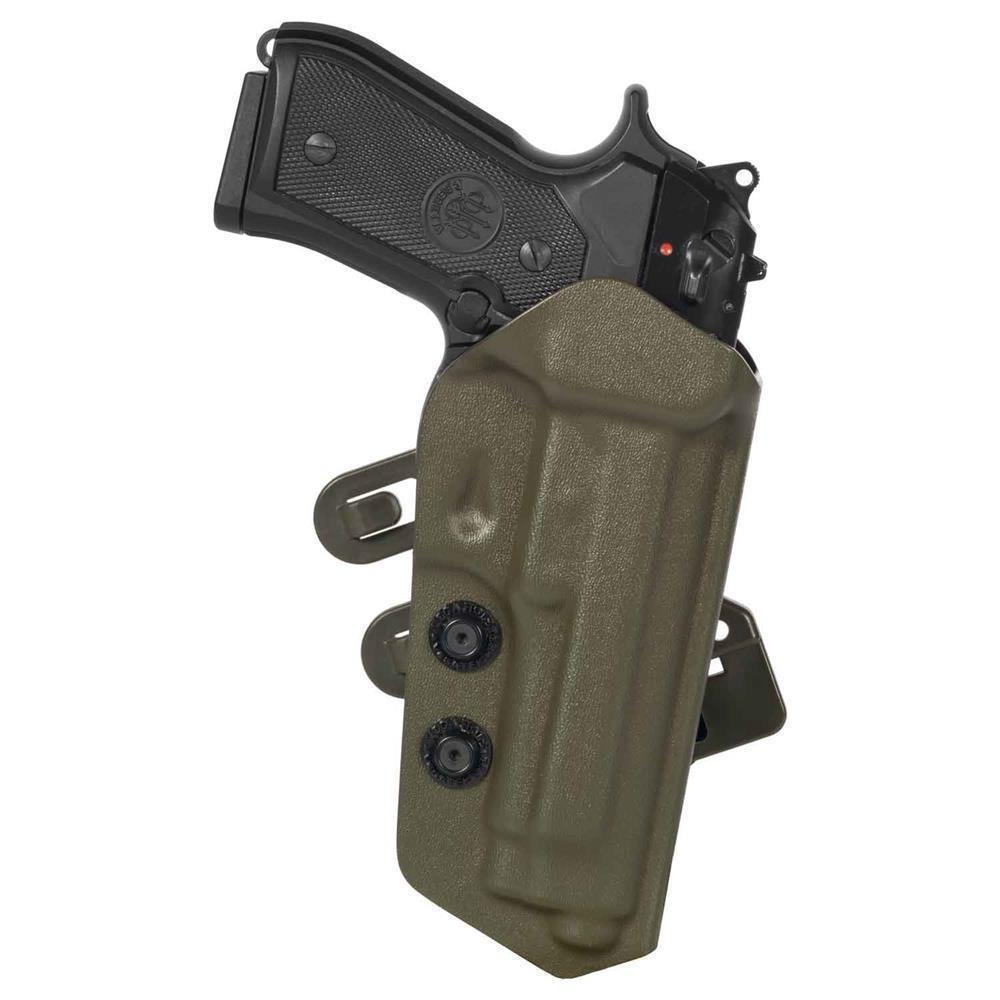 Polymer MOLLE chest holster Glock 17/18/22/31/37-Black-Left