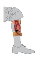 CCW Ankle Leather Holster "UPSIDE D gallery