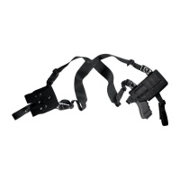 Shoulder holster for pistols with flashlight/