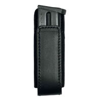 Offener Magazinhalter aus Leder Schwarz
