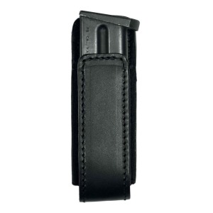 Open leather mag holder Brown
