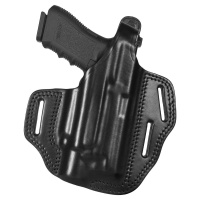 Pancake Belt Holster with Light in Molded Leather 1