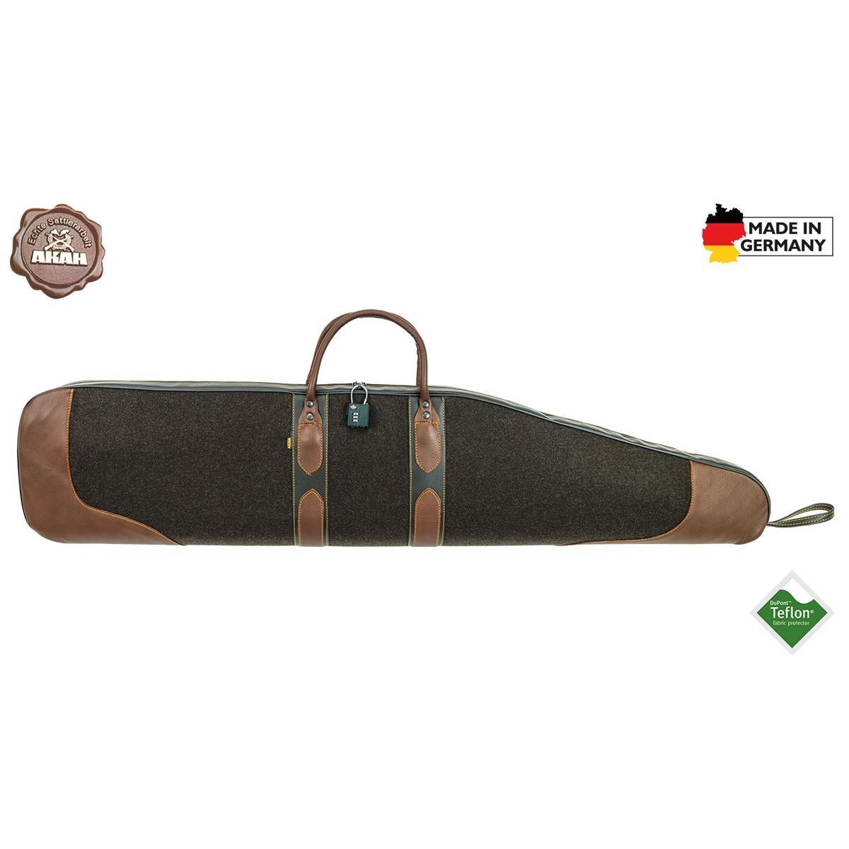 Loden rifle case with elk leather