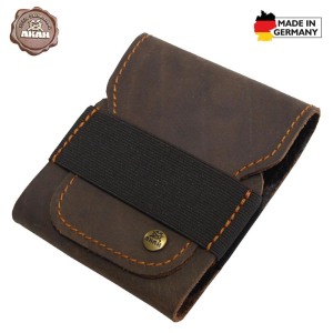 Buffalo leather cartridge case with pull-up effect