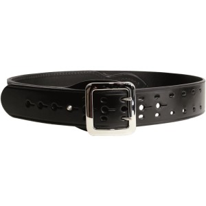Reinforced leather duty belt with 2-pin-buckle