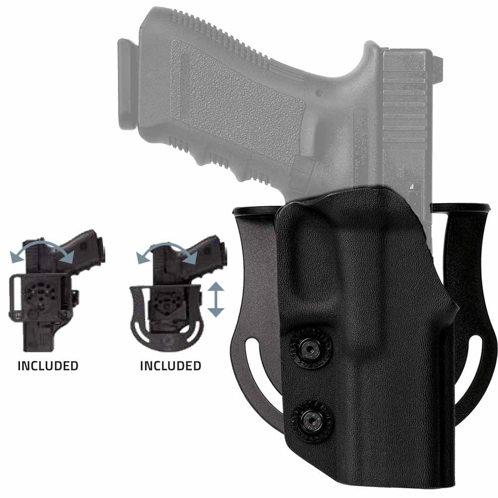 Open front polymer holster -Black-Right