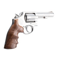 S&W K/L-Frame Square Butt: Glatter Hartholzgriff mit Fin