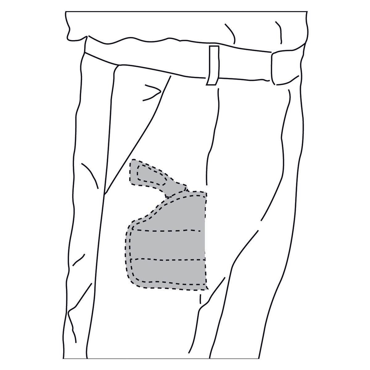 Inside pocket holster 2"-2 1/8" box