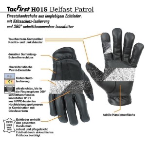 TacFirst® BELFAST PATROL H015 tactical gloves genuine...