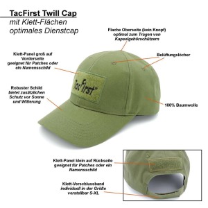 TacFirst® Service Cap C027 100% Cotton Twill OLIV