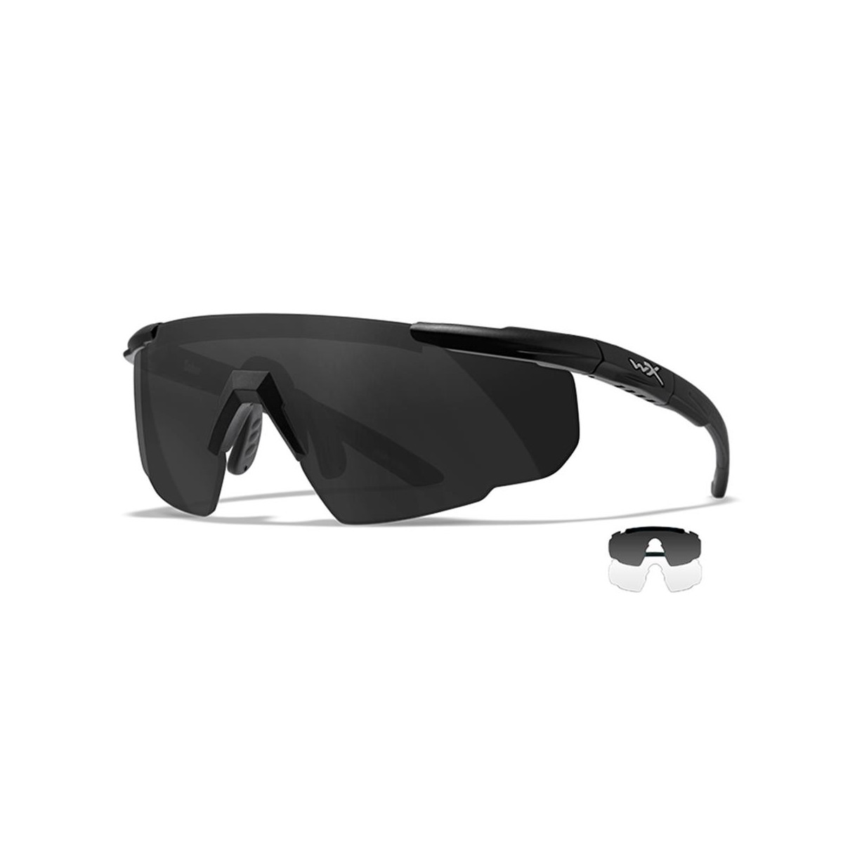 WileyX SABER ADVANCED Shooting Glasses, Shields: Grey/Clear,