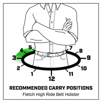 FLETCH HIGH RIDE BELT HOLSTER Revolvers 6