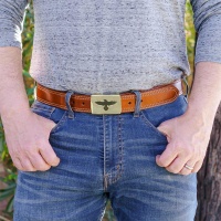 SB32 GUNSITE RAVEN FLAT BACK BUCKLE HOLSTER BELT 3,8 cm (1 1
