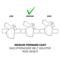 Galco DAO STRONGSIDE/CROSSDRAW BELT HOLSTER Revolvers 5 1/2&