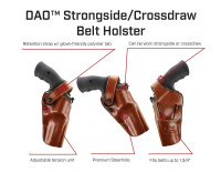 Galco DAO STRONGSIDE/CROSSDRAW BELT HOLSTER Revolvers 4&quot