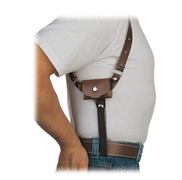 Belt & shoulder system CARTRIDGE BOX brown-CARTRIDGES BOX (38/357-44/45 cal.)