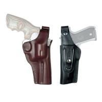 Belt holster with clip "G-MAN" 3" L-Frame S&W 586/686 Plus,Ruger GP100,Colt King Cobra,HW 357-Right-Black