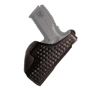 Leather holster with ornament