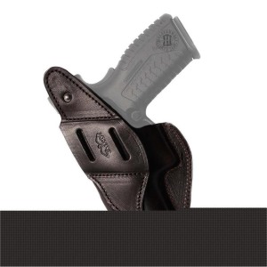 Leather holster with ornament Right hand-Black