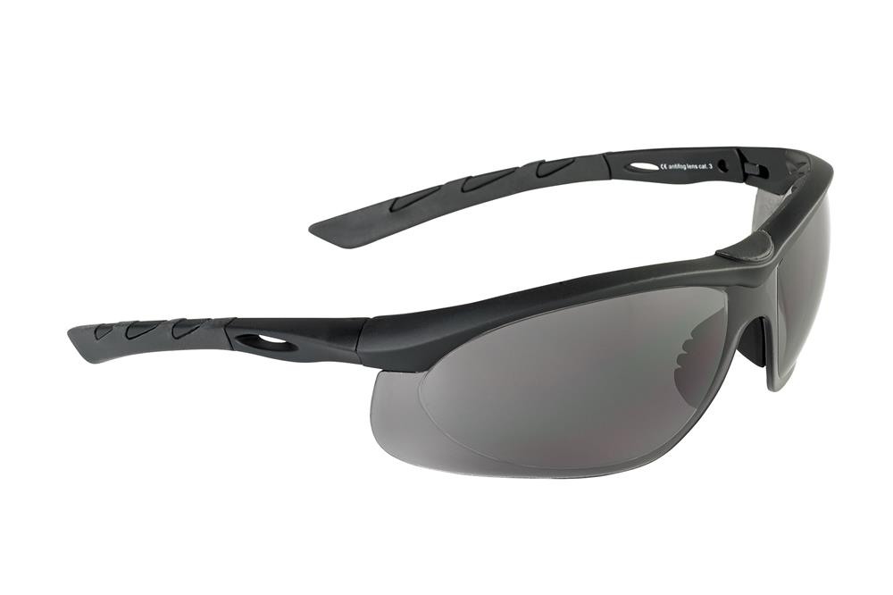 SwissEye Tactical Glasses Lancer rubber black - smoke