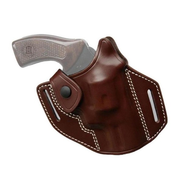 # 7712 BLK Leather CROSS DRAW Holster S&W 2 1/2" K or L Frame Revolver 